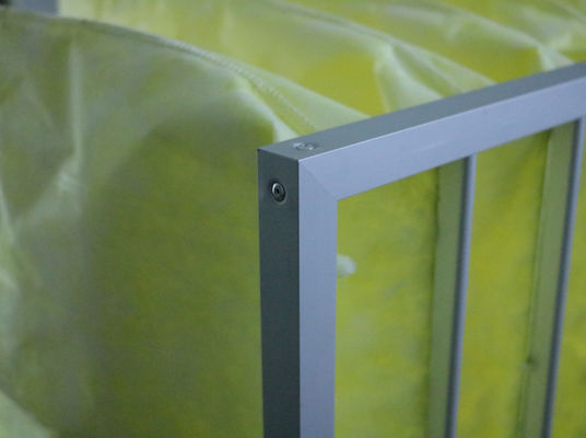 Verde sintético de acero galvanizado de los sistemas de la filtración de Hepa de los bolsillos de los medios G4 8