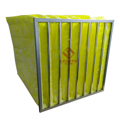 Verde sintético de acero galvanizado de los sistemas de la filtración de Hepa de los bolsillos de los medios G4 8