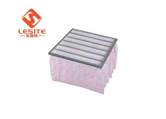 El aluminio recicló el aire lavable del bolso del bolsillo H14 filtro color rosado