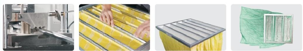 Máquina de fabricación de filtros HVAC controlada por Omron automática 12pcs/min Capacidad