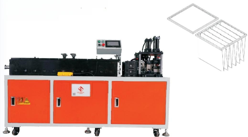Máquina de fabricación de marcos de filtro de aire de hierro galvanizado 12pcs/min Capacidad de producción